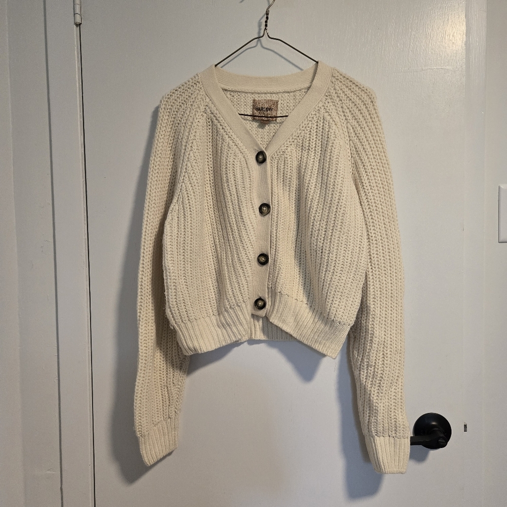 Harlow Cream Knit Cardigan